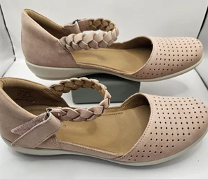 Hotter Womens Blake Light Mink Leather Flat EXF Mary Jane Shoes Size UK 6.5 Used - Picture 1 of 10