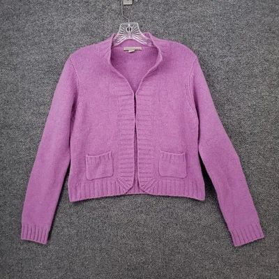 Cárdigan Kinross Mujer M Mediano Rosa Cachemira Manga Larga Suéter Bolsillo Frontal Foto 1 de 4