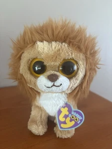Peluche TY Beanie Boo’s King 6" Leone Nuovo Nuovo Con Etichetta Ritirato Raro Htf - Foto 1 di 5