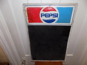Vintage Pepsi Chalkboard Aluminum Sign - Picture 1 of 4