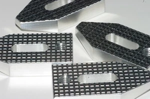 SQUARE ROUGH CUT ! 1/4 20, 1 INCH "WIDE BODY" ALUMINUM CLAMP SET OF FOUR ! - Picture 1 of 12