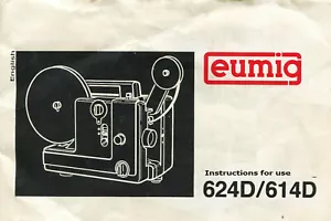 EUMIG CINE 624D / 614D Manuale Istruzioni Utente Originale USATO Libretto Inglese - Foto 1 di 6