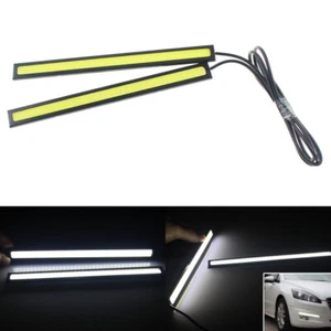 2pcs17CM COB LED CarDaytime Running Lamp DRL Driving Strip Light Cool White #ur - Bild 1 von 3