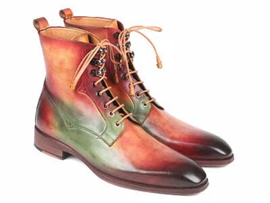 Paul Parkman Men's Green, Camel & Bordeaux Leather Boots (ID#BT533SPR) - Picture 1 of 1