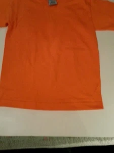 Toddler boy/girl solid Orange Tee Shirt, 100% cotton SIZE SMALL SIZE 2-4 - Picture 1 of 3