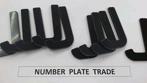 10pack 4D Acrylic GLOSS Black Letter 3mm Raised DIY Registration UK REG 3M | J - Picture 1 of 4