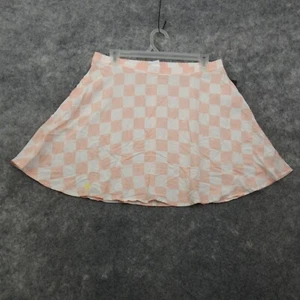 Art Class Girls Skirt XXL 2XL 18 Pink White Check Pull On Elastic Waist Rayon - Picture 1 of 12