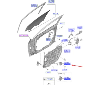 KIA PRO CEE´D CD Front Right Door Power Window Motor 82460J7710 NEW GENUINE - Picture 1 of 2