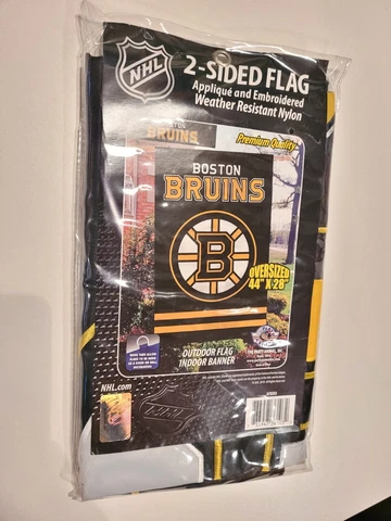 Boston Bruins NHL 2 Sided Weather Resistant Nylon Oversized 44" x 28" Flag New Cover