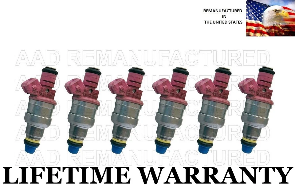 Juego de 6 inyectores de combustible originales Bosch para Dodge Ram 1500 B1500 Durango 3,9 L V6 Foto 1 de 1