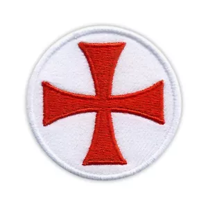 The Templar Cross - round patch Patch/Badge Embroidered - Foto 1 di 1