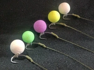 5 x PVA Solid bag rigs ready made Esp CRYOGEN Curve Shanx Hooks, size 8,6,4 - Picture 1 of 13