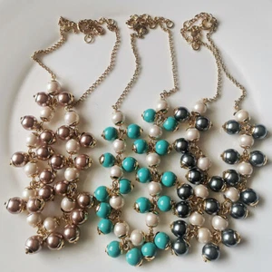 New 18" Jcrew Beads Collar Necklace Gift Fashion Women Jewelry 3Colors Chosen - Picture 1 of 7