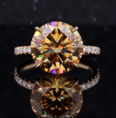 Anillo solitario de diamantes naturales VS1 de 5,50 quilates certificado para esposa en plata 925 Foto 1 de 4