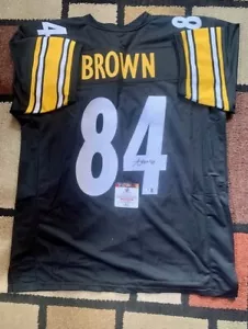 Maglia ANTONIO BROWN AUTO firmata Pittsburgh Steelers taglia XL con COA GAI - Foto 1 di 2
