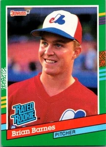 1991 Donruss - Brian Barnes #415 3 Purple Stripes on Right Border (RC) - Picture 1 of 2