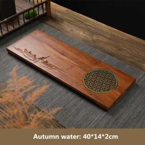 NEW Luxury Hard Bamboo Gongfu Tea Tray Serving Table Dry Plate - Picture 1 of 12