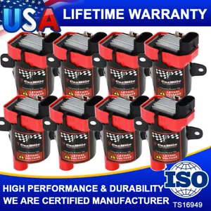 8x Round Ignition Coils for Chevy Silverado 1500 2500 GMC LS 5.3/6.0/4.8L Engine - Picture 1 of 12