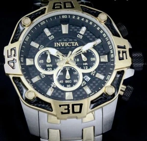 Invicta Pro Diver Scuba Chronograph Carbon Fiber 2 Tone SS Watch - Picture 1 of 11