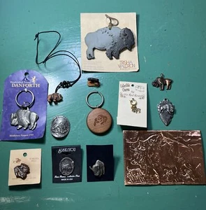 Schmuck Büffel Schlüsselanhänger Figur Charms Kupfer Holz Stein Leder Silber Menge 13 - Bild 1 von 24