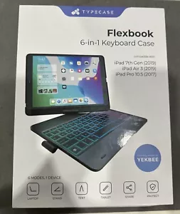Typecase Flexbook 6-in-1 iPad Keyboard Case For iPad 10.2 in/Pro 10.5/iPad Air 3 - Picture 1 of 4