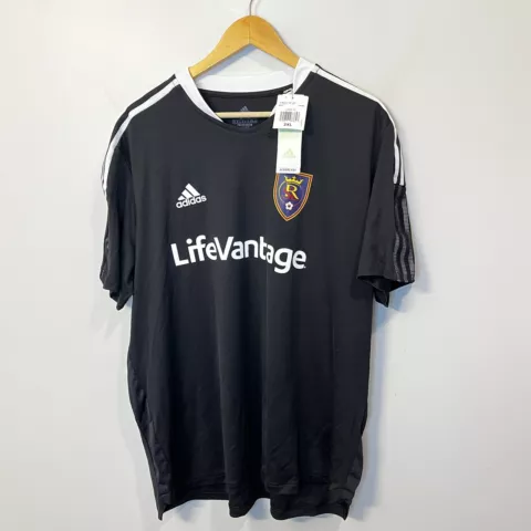 Adidas Soccer Jersey MLS Authentic Black Real Salt Lake Life Vantage Men's  2XL Cover