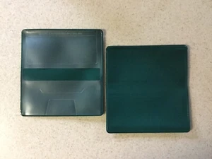 1 NUEVA CUBIERTA DE CHEQUERA DE VINILO VERDE CAZADOR CON SOLAPA DUPLICADA - Imagen 1 de 1