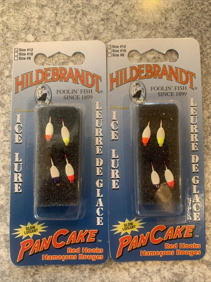 2 paquetes 8 piezas en total Hildebrandt Glow Pan Cake plantillas de pesca en hielo tamaño #12 Foto 1 de 1