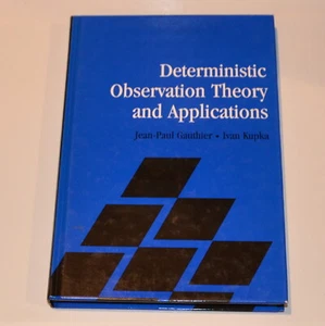 Deterministic Observation Theory and Applications by Gauthier HB book *S46 - Picture 1 of 4