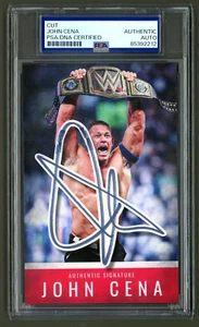 John Cena Signed Cut (PSA) WWE Wrestler Pro Wrestling Auto Custom Photo Card - Picture 1 of 2
