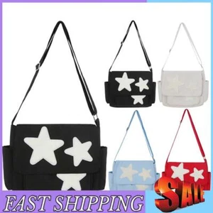 Women Cute Hobo Bag Zipper Y2K Star Messenger Bag School Bookbag for Teen Girls - Picture 1 of 24