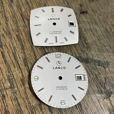 Lanco Watch Dials 17 jewels incabloc 29mm & 25mm x 26.5mm - Image 1 of 4