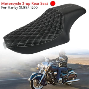 Driver &Passenger Seat Two up Cushion Saddle For Harley Davidson Sportster XL883 - Picture 1 of 9