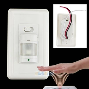 Automatic PIR Occupancy Motion Sensor Switch W/ Manual On/Off Option White - Picture 1 of 12