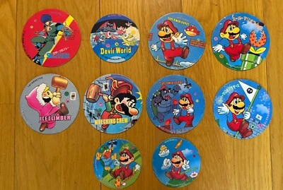 Super Mario Devil World Famicom Showa ретро Menko 1985 старые винтажные 10 штук - Изображение 1 из 2