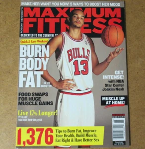 Maximum Fitness magazine NBA Chicago Bulls Joakim Noah Lindsay Messina WBFF  - Picture 1 of 3