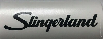 Slingerland Drum Logo vinyl Decal/Sticker 8 inches Black