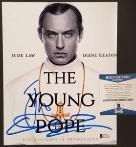JUDE LAW & DIANE KEATON Signed The Young Pope 8x10 Photo Auto ~ Beckett BAS COA - Picture 1 of 1