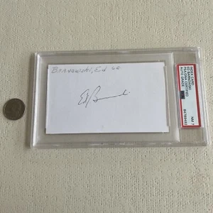 Ed Barnowski Signed Index Card 3x5 PSA Slabbed Graded NM Baltimore Orioles - Picture 1 of 2