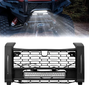 *DMG CLIP* Front Mesh Grill LED DRL Light Bar Polaris Xpedition XP/XP 5/ADV/ADV - Picture 1 of 17