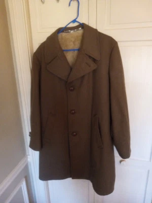 Vintage Great Western Wool Sherpa Lined Coat Jacket Rancher Mens SiZe 42 Green - Image 1 of 4