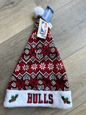 Chicago Bulls Baloncesto Old School Tejido Vacaciones Navidad Santa Sombrero Gorra Nuevo Foto 1 de 4