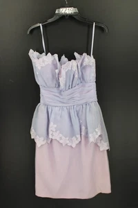VICTOR COSTA LAVENDAR GR. 12 WUNDERSCHÖNES MIDIKLEID VINTAGE - Bild 1 von 14