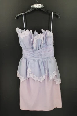 VICTOR COSTA LAVENDAR SZ 12 BEAUTIFUL MIDI DRESS VINTAGE - Image 1 of 4