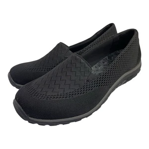 Skechers Ladies Relaxed Fit Air Cooled Memory Foam  Shoes Black Size 11 Wide FIT - Picture 1 of 9