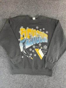 Sudadera De Colección Años 90 Pittsburgh Penguins NHL XL Hecha en EE. UU. Fruta del Telar - Imagen 1 de 6