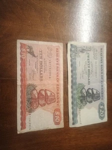 Zimbabwe LOT 2 Banknote  !!!!!!!!!! - Picture 1 of 2