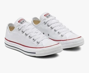 All Star Converse Chuck Taylor Low Top Clásico Blanco/Rojo Talla 8 Hombre/10 Mujer NUEVO - Imagen 1 de 7