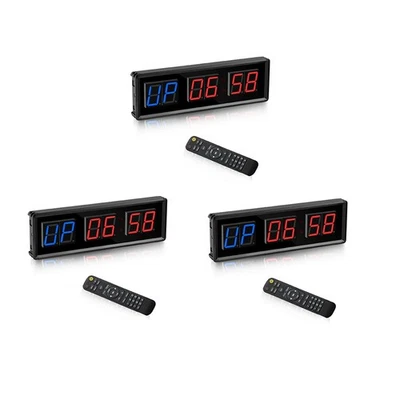3X Gym Timer, LED Intervall Timer Digital Countdown Wanduhr Fitness Timer, 7769 - Bild 1 von 4