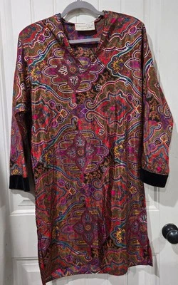 De colección - Oscar de la Renta Para Remolino Vestido Caftán Mujer Púrpura Rojo Talla L/XL? - LEER Foto 1 de 4